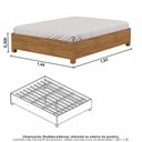 Ver imagem 3 de Guarda Roupa Sevilha Premium com Cama Casal Carioca Móveis Cinamomo