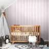 Papel De Parede Adesivo Lavável Listrado Rosa E Bege 15m - 7