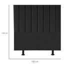 Ver imagem 3 de Cabeceira Cama Solteiro Box 100cm Lídia Corino e Frame Preto