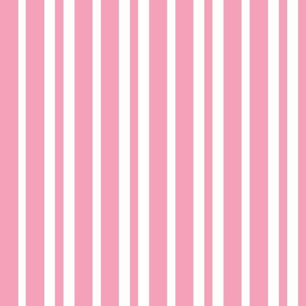 Papel De Parede Lavável Listrado Rosácea E Branco 15m - 1