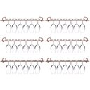 Ver imagem 1 de Conjunto 6 Organizadores Porta Taças 42cm Suportes para Pendurar Taças Rose Gold