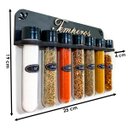 Ver imagem 4 de Porta Temperos/Condimentos kit 07 Tubetes + Suporte + Adesivos