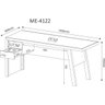 Mesa para Escritório 163cm 2 Gavetas Me4122  - 4