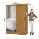 Ver imagem 3 de Guarda-Roupa Belem Plus 2 Portas de Correr 2 Gavetas com Espelho