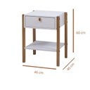 Ver imagem 4 de Mesa de Cabeceira 1 Gaveta Madeira Maciça Flórida Branco