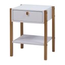 Ver imagem 3 de Mesa de Cabeceira 1 Gaveta Madeira Maciça Flórida Branco
