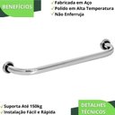 Ver imagem 4 de Barra de Apoio Reta 100cm para Banheiro Cromado Plus Fs