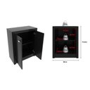 Ver imagem 2 de Balcão para Escritório Baixo 02 Portas Me4103 Preto Tecnomobili