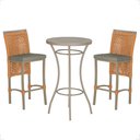 Ver imagem 1 de Mesa Bistrô e 2 Banquetas Roma Fendi Corda Náutica Estofado 8 Trama Original