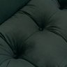 Poltrona Costela com Encosto Alto com Puff - Veludo Verde - 5