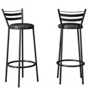Ver imagem 3 de Kit 2 Banquetas Alta New Dubai Base Tubular 94x36 Cm Preto Assento Preto Artef