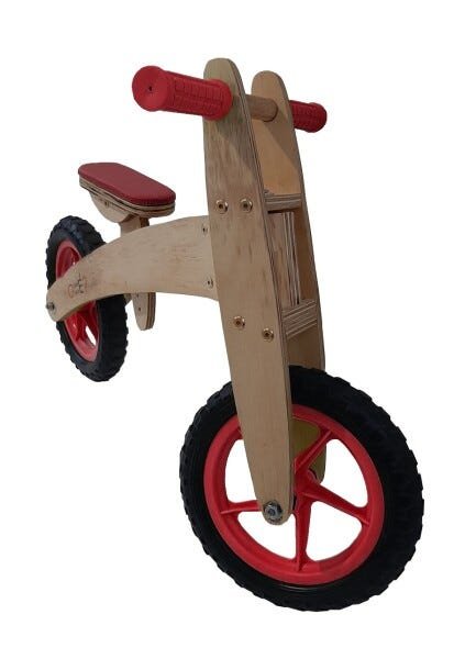 Bicicleta Infantil de Madeira de Equilíbrio - Oque É Oque É? - 3