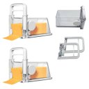Ver imagem 1 de Cortador Ralador Fatiador de Queijo Presunto 4 em 1 Kit 2 Uni Manual Lamina Inox Porte Hermetico Cul