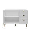 Ver imagem 2 de Balcão Cozinha Aurora 120cm 2 Portas e 3 Gavetas S/ Tampo Cor:branco