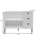 Ver imagem 3 de Balcão Cozinha Aurora 120cm 2 Portas e 3 Gavetas S/ Tampo Cor:branco