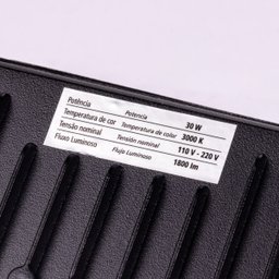 Refletor Led 30W 3000K Preto Bivolt Foxlux - 8