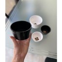 Ver imagem 2 de Conjunto 20 Ramekins Plástico Pretos Canelados 200ml Pote Molho Uno Coza