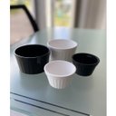 Ver imagem 5 de Conjunto 20 Ramekins Plástico Pretos Canelados 200ml Pote Molho Uno Coza
