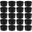 Ver imagem 1 de Conjunto 20 Ramekins Plástico Pretos Canelados 200ml Pote Molho Uno Coza