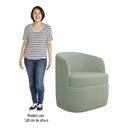 Ver imagem 5 de Kit 2 Poltronas Giratória Decorativa para Sala Dandara K04 Bouclê Verde Água - Mpozenato