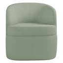 Ver imagem 6 de Kit 2 Poltronas Giratória Decorativa para Sala Dandara K04 Bouclê Verde Água - Mpozenato