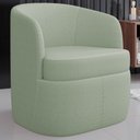 Ver imagem 2 de Kit 2 Poltronas Giratória Decorativa para Sala Dandara K04 Bouclê Verde Água - Mpozenato