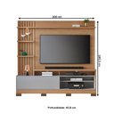 Ver imagem 4 de Estante para Tv até 65 Polegadas Maceió 1 Porta com Led Ripado Freijo/cinza Fosco - Colibri