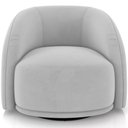 Ver imagem 3 de Kit 02 Poltronas Decorativas Giratória Angelina M03 Veludo Cinza - Lyam Decor