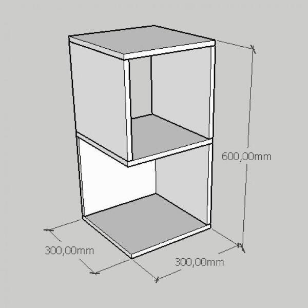 Mesa de cabeceira simples nicho em mdf branco - 2