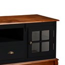 Ver imagem 3 de Rack para Sala com Pés Luis Xv 2 Portas 2 Gavetas e Nicho Hannover 60812 Linz Móveis - Preto/imbuia
