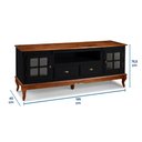 Ver imagem 4 de Rack para Sala com Pés Luis Xv 2 Portas 2 Gavetas e Nicho Hannover 60812 Linz Móveis - Preto/imbuia