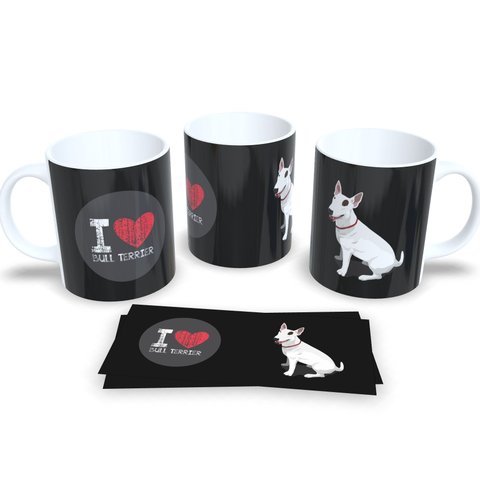 Caneca Amo Meu Pet – Estampa Exclusiva de Cães Bull Terrier