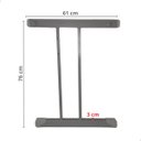 Ver imagem 2 de Par de Pé para Mesa Lateral Tubo Reforçado -cinza