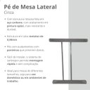 Ver imagem 3 de Par de Pé para Mesa Lateral Tubo Reforçado -cinza