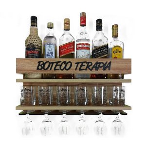 Barzinho de Parede para Whisky Cerveja Gin Boteco Terapia Ng