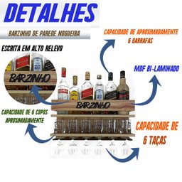 Barzinho de Parede para Whisky Cerveja Gin Boteco Terapia Ng - 5