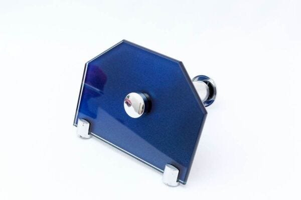 Kit Banheiro e Acessórios Em Vidro 8 Mm - Azul Marine Reto - 6