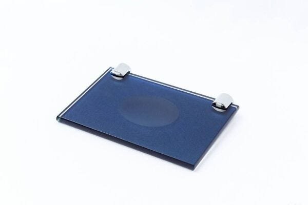 Kit Banheiro e Acessórios Em Vidro 8 Mm - Azul Marine Reto - 7