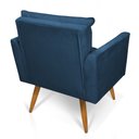 Ver imagem 7 de Kit 2 Poltronas e Namoradeira 2 Lugares Olivia Suede Pés Palito Castanho - Pallazio - Azul Marinho
