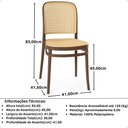 Ver imagem 4 de Kit 10 Cadeiras de Jantar Roma para Sala e Cozinha - Marrom