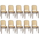 Ver imagem 1 de Kit 10 Cadeiras de Jantar Roma para Sala e Cozinha - Marrom