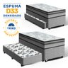 Cama Box com Colchão Espuma D33 Pillow In Anjos Ortosleep + Auxiliar de Espuma Unique Solteiro 88cm - 2