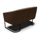Ver imagem 4 de Sofá Namoradeira 2 Lugares Base Industrial Preto Stella Suede D03 - D'Rossi Cor Marrom
