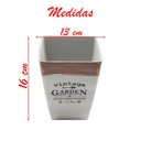 Ver imagem 3 de Kit 2 Mini Vasos de Planta Cachepot Estampados Decorados 16cm