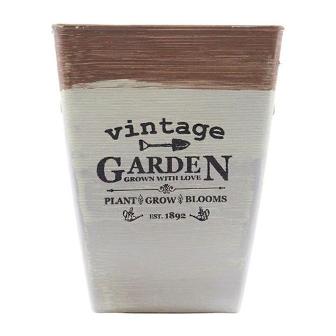 Kit 2 Mini Vasos de Planta Cachepot Estampados Decorados 16cm
