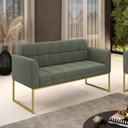 Ver imagem 2 de Sofá Namoradeira 2 Lugares Industrial Dourado Elisa Bouclê Menta D03 - D'Rossi