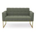 Ver imagem 5 de Sofá Namoradeira 2 Lugares Industrial Dourado Elisa Bouclê Menta D03 - D'Rossi