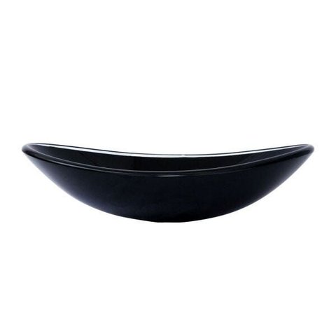 Cuba para Banheiro de Vidro Oval - Preto