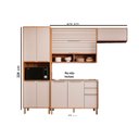 Ver imagem 2 de Cozinha Completa Esplêndida 4 Peças (2aéreos+1balcão+1torrequente) C4p182 Freijo/off White - Mgm