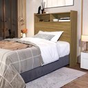 Ver imagem 6 de Cabeceira Solteiro 2 Nichos Mdf 95 Cm Melissa Nature Decmade